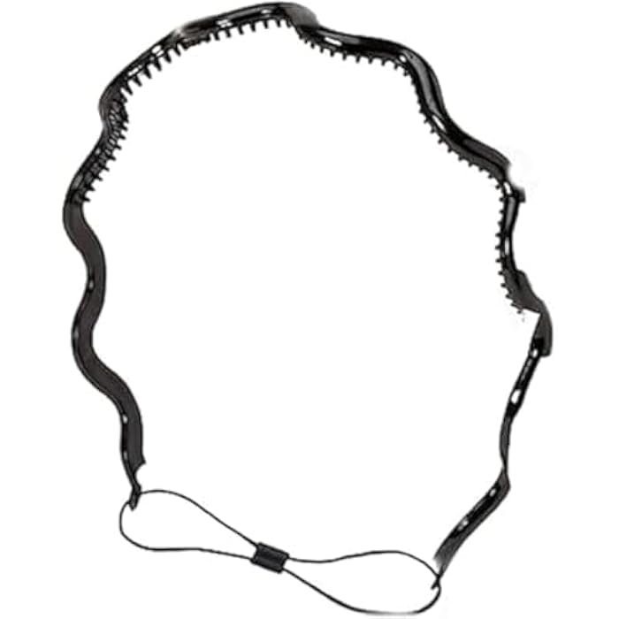 رباط شعر طويل بنمط متعرج للأولاد (أسود ، قطعة واحدة) - Image 3